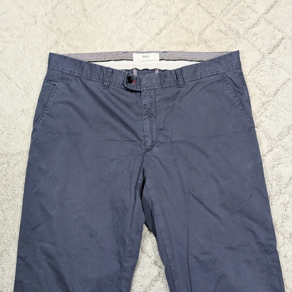 Brax Pants Mens 36x30 Blue Ocean Evans Straight Leg Cotton Stretch Casual Preppy - Picture 2 of 7